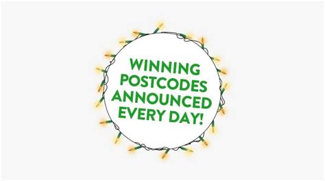 Winning Postcodes Announced Every Day .